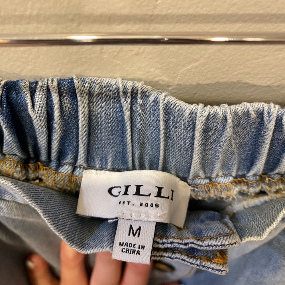Gilli Blue Button-Front Maxi Skirt - Picture 3 of 3